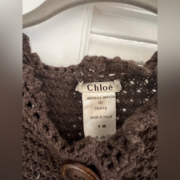 Chloé crocheted wool cropped cardigan, sz small - Picture 2 of 3